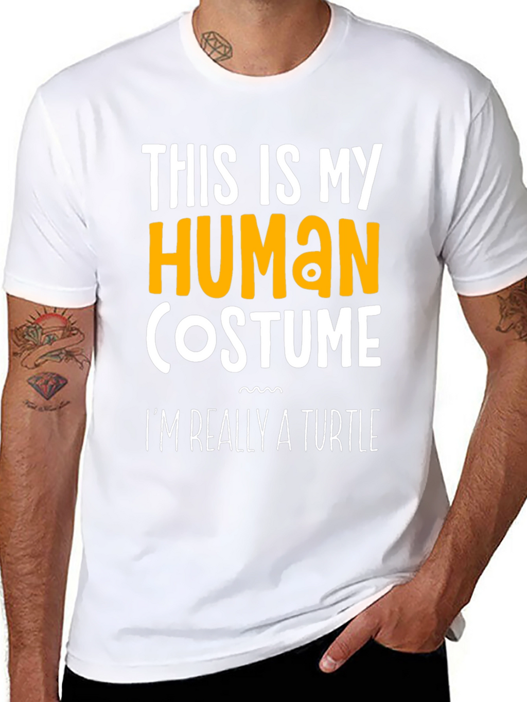 Human Costume Turtle Graphic T-Shirt