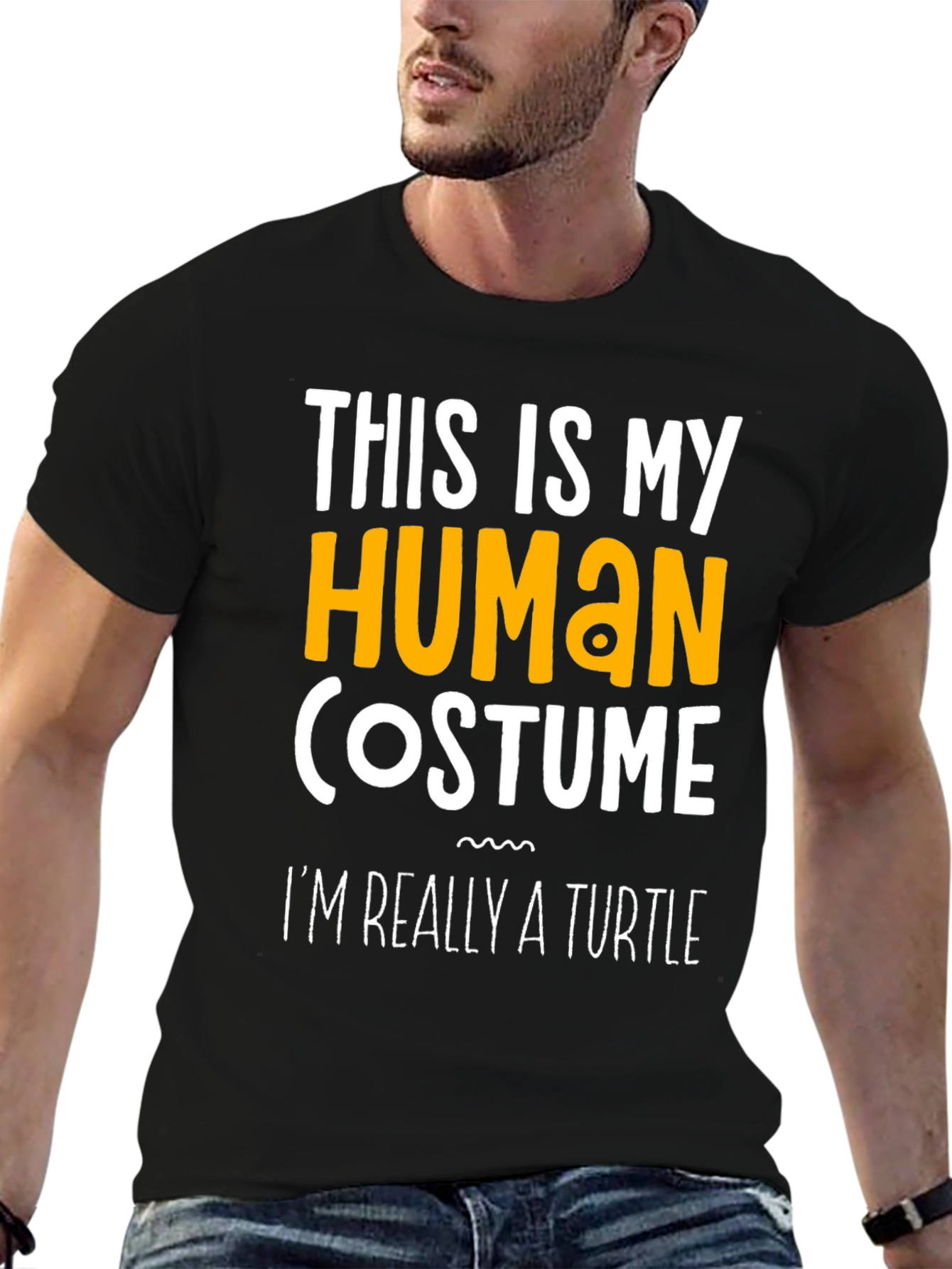 Human Costume Turtle Graphic T-Shirt