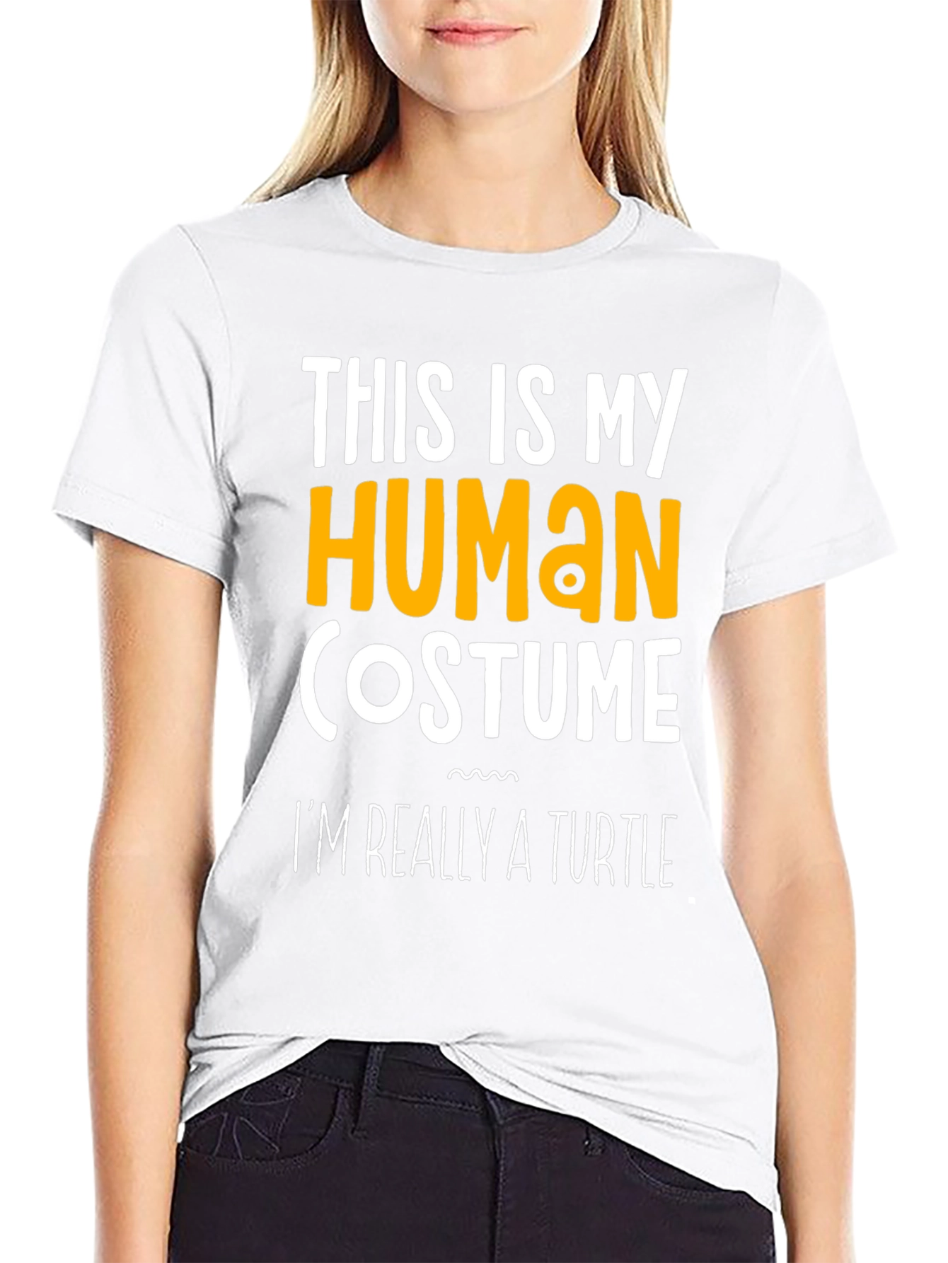 Human Costume Turtle Graphic T-Shirt