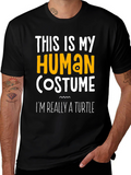 Human Costume Turtle Graphic T-Shirt