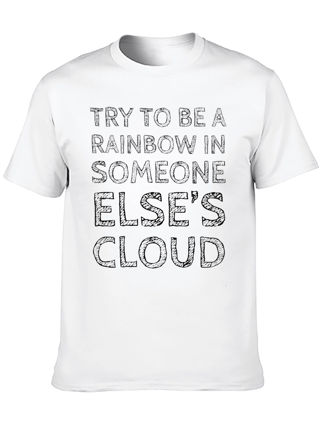 Inspirational Rainbow Cloud Graphic T-Shirt