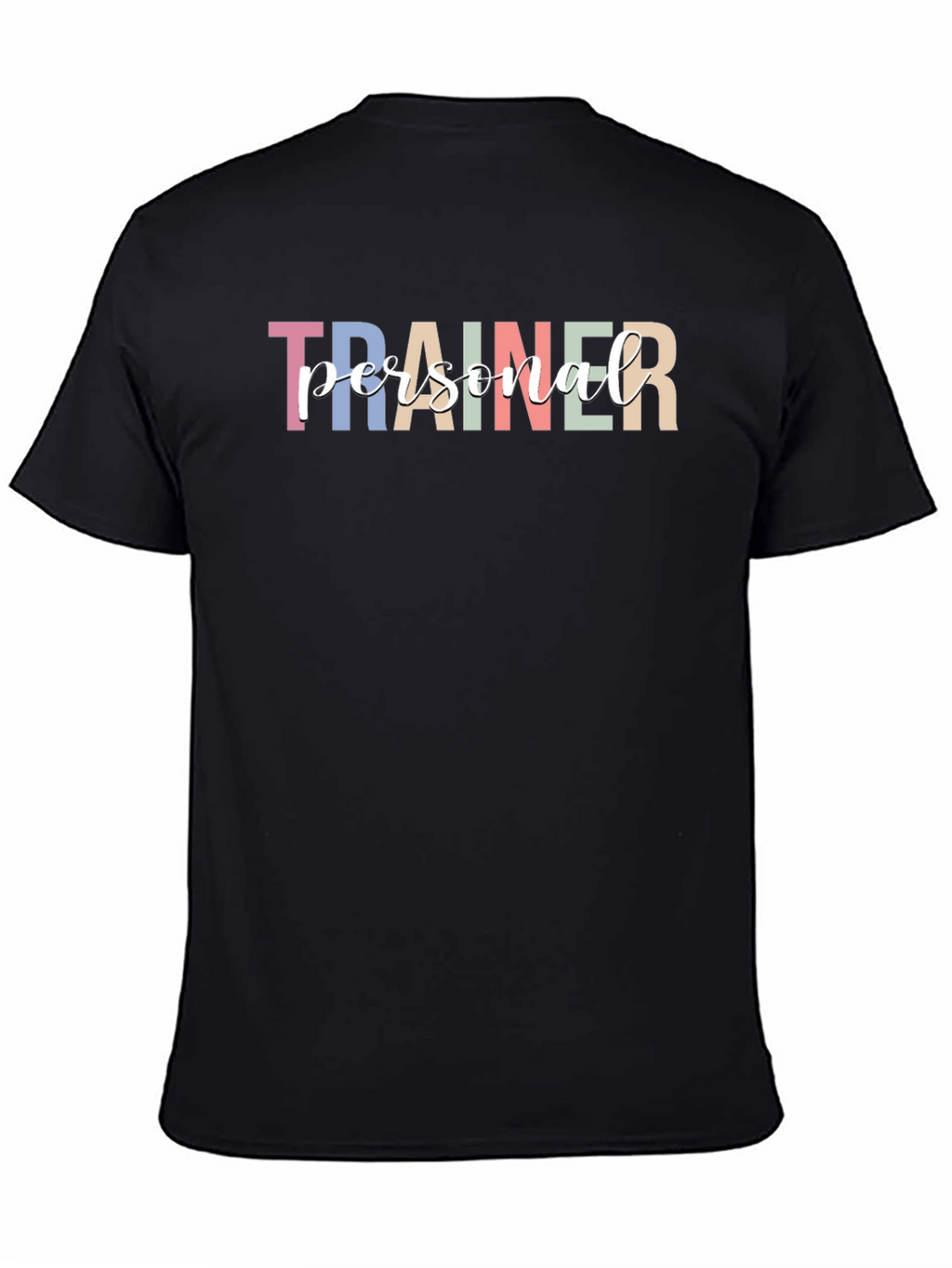 Personal Trainer Black Cotton Graphic Tee