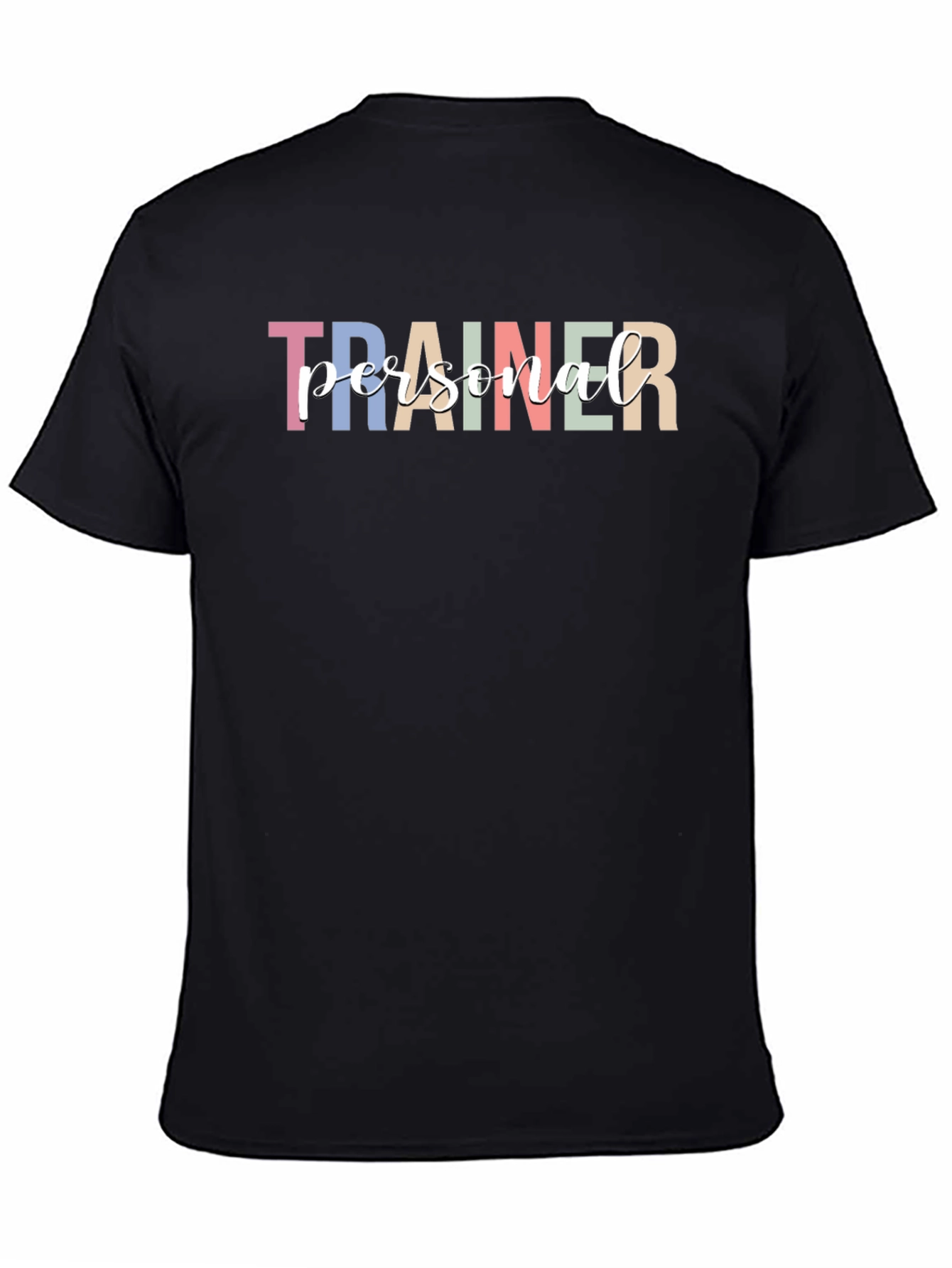 Personal Trainer Black Cotton Graphic Tee