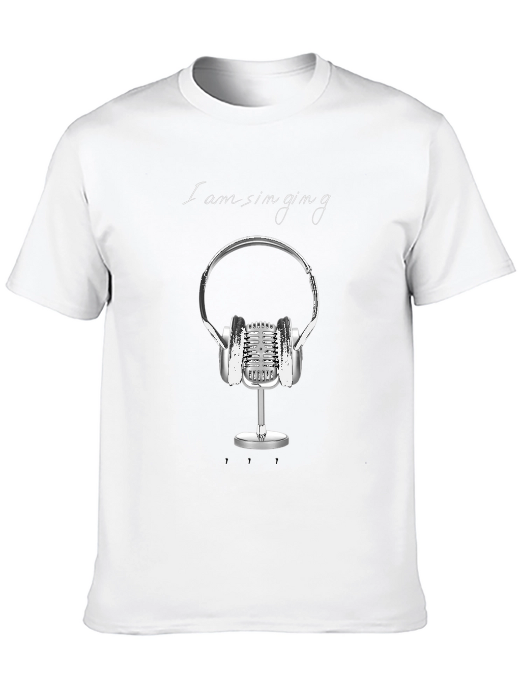 Singing Graphic Tee - Black Cotton T-Shirt