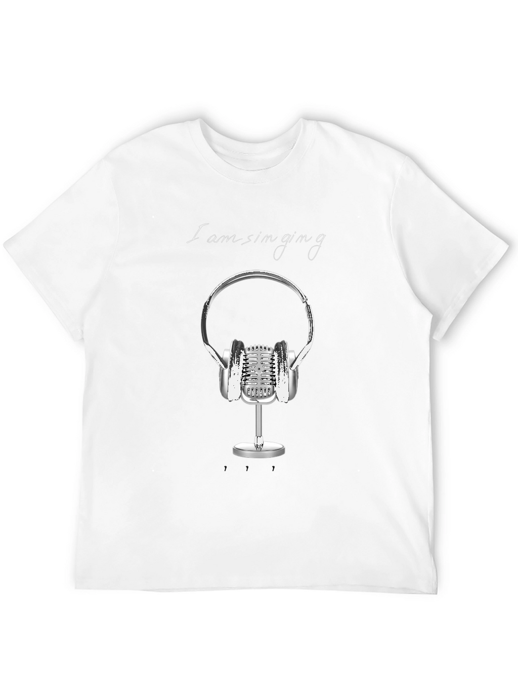 Singing Graphic Tee - Black Cotton T-Shirt