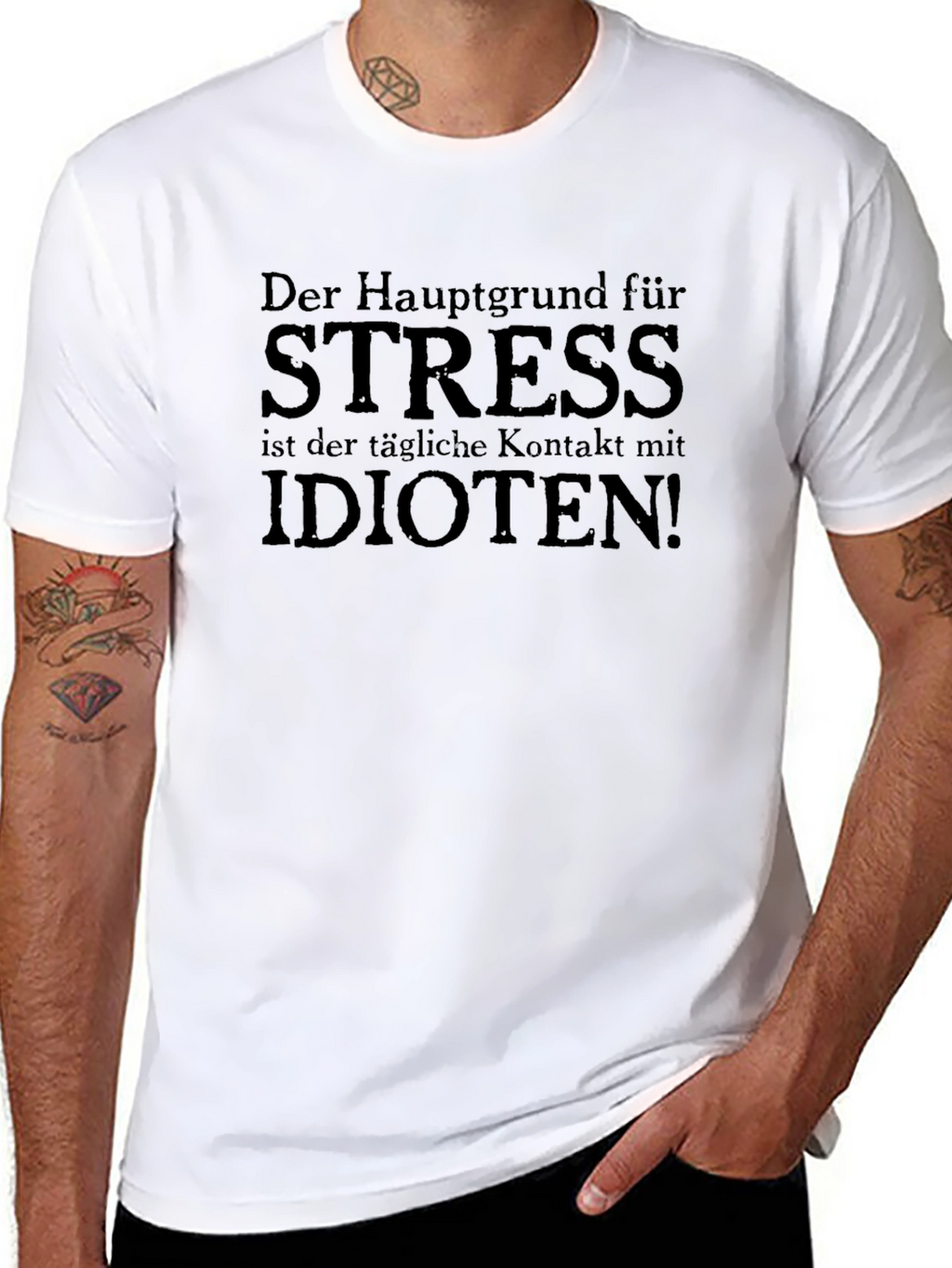 Stress Idiots T-Shirt Humor Graphic Novelty Tee