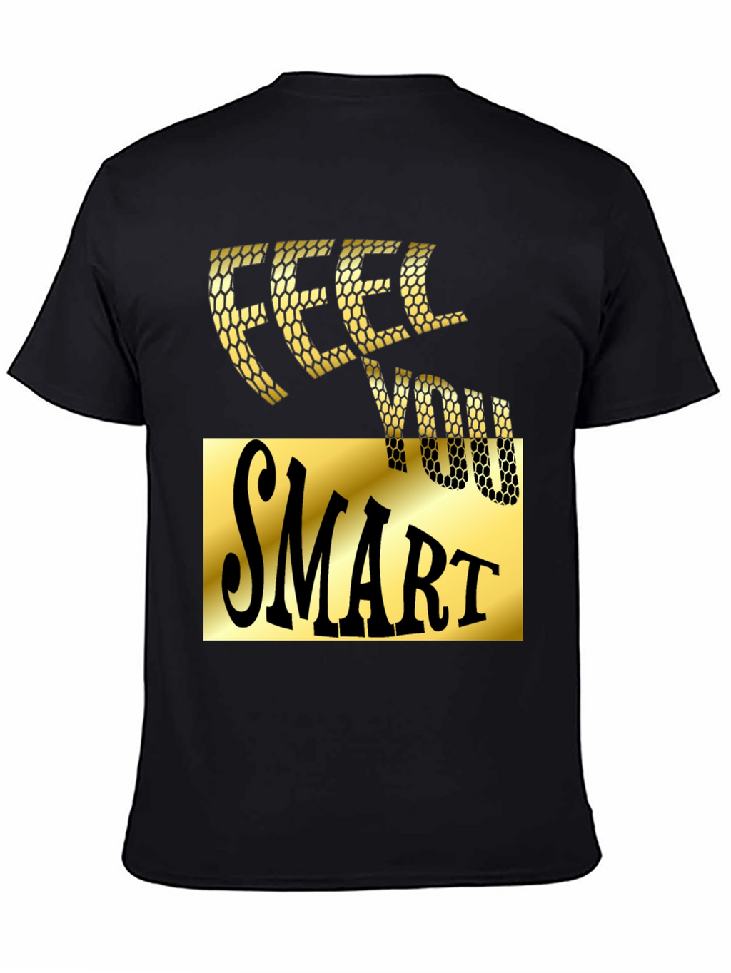 Feel You Smart Black Graphic Tee