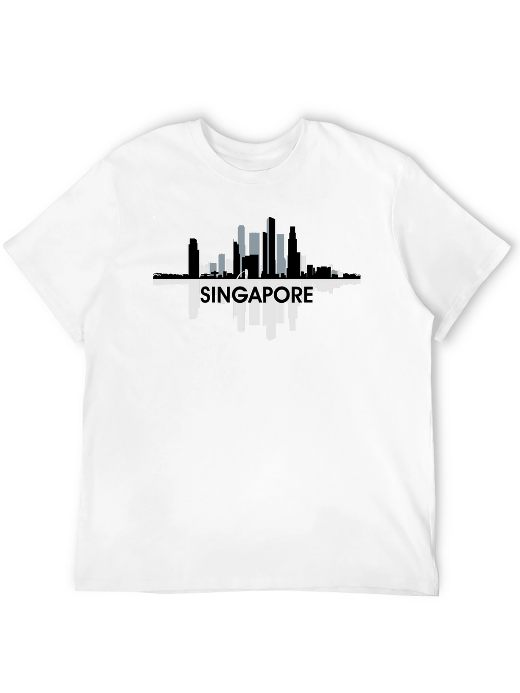 Singapore Skyline Black T-Shirt