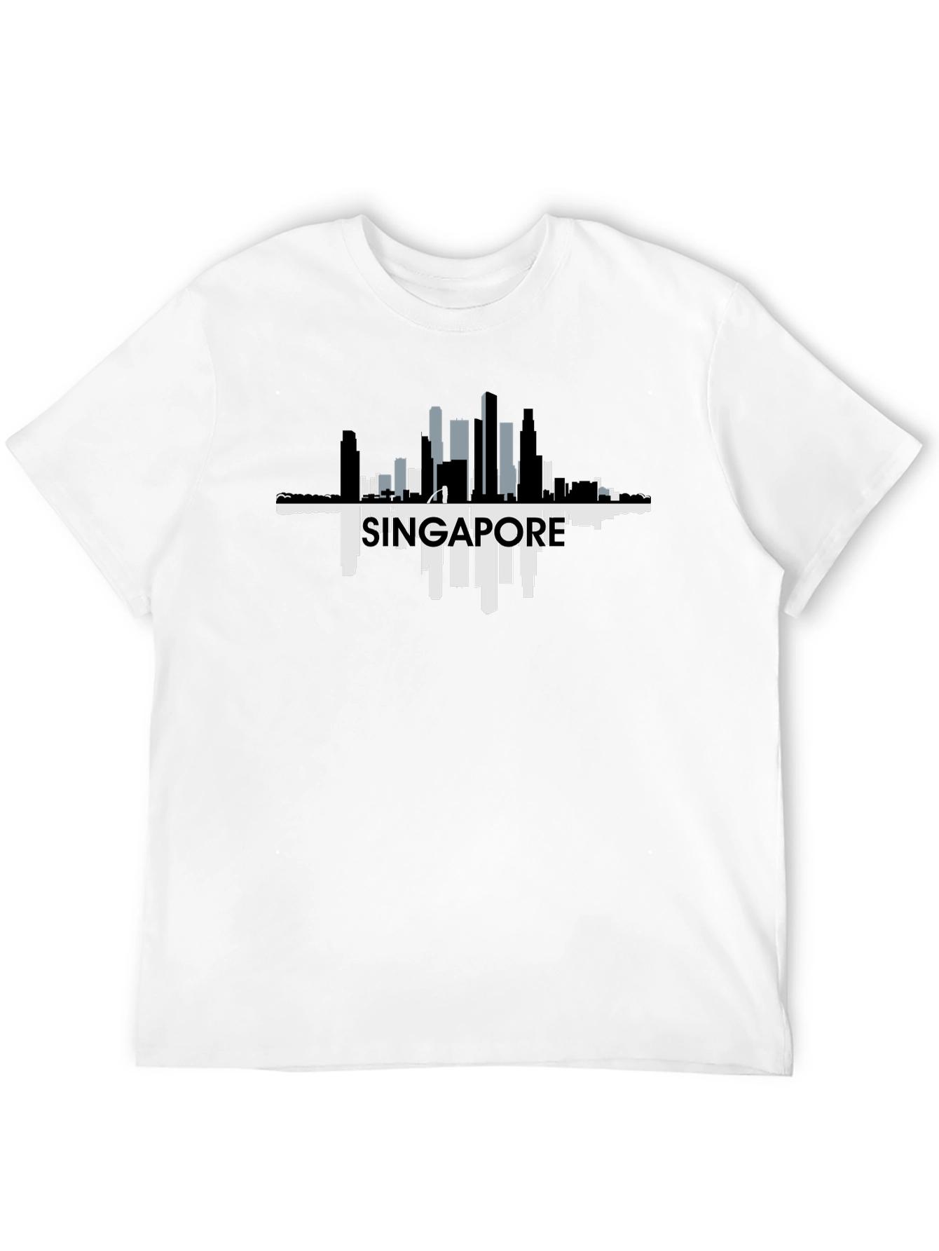 Singapore Skyline Black T-Shirt