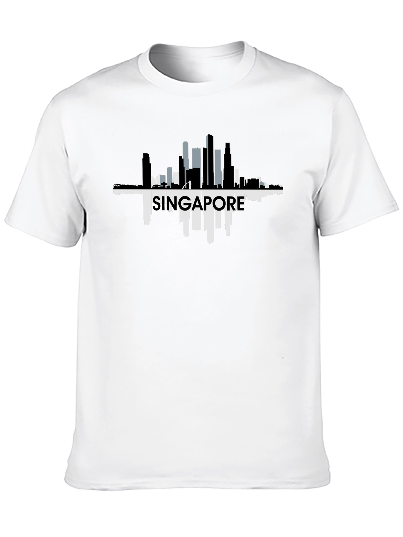 Singapore Skyline Black T-Shirt