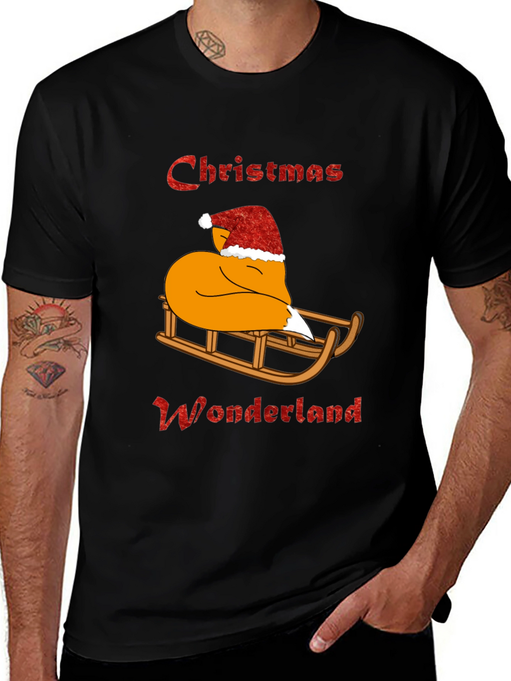 Christmas Wonderland Fox Graphic Tee