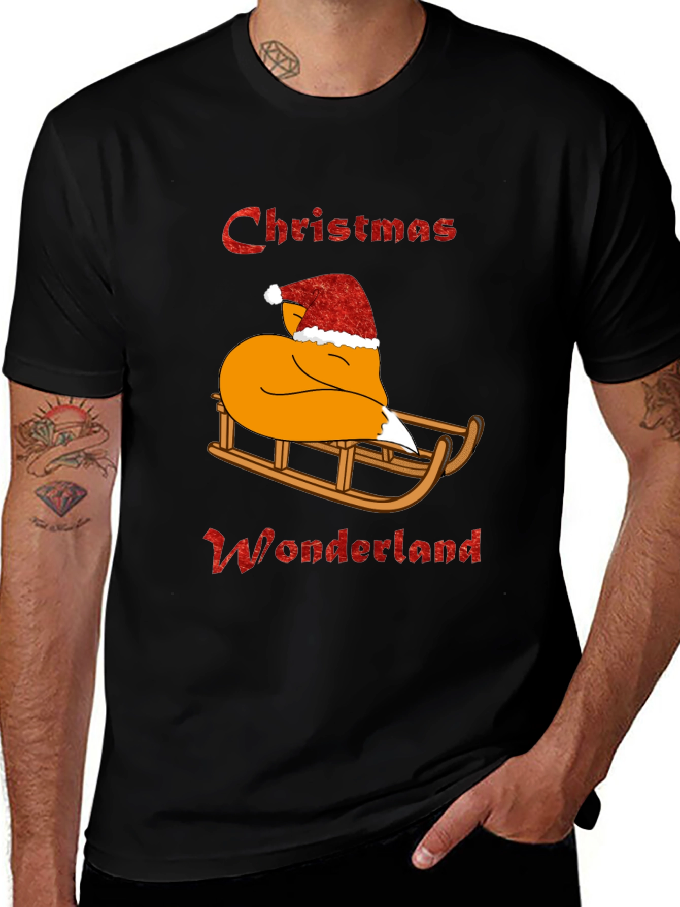 Christmas Wonderland Fox Graphic Tee