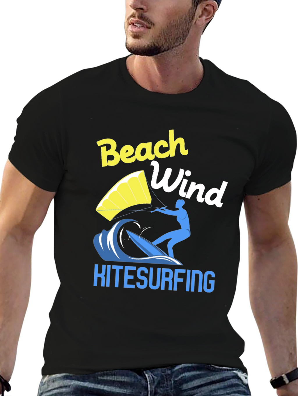 Beach Wind Kitesurfing Graphic Tee