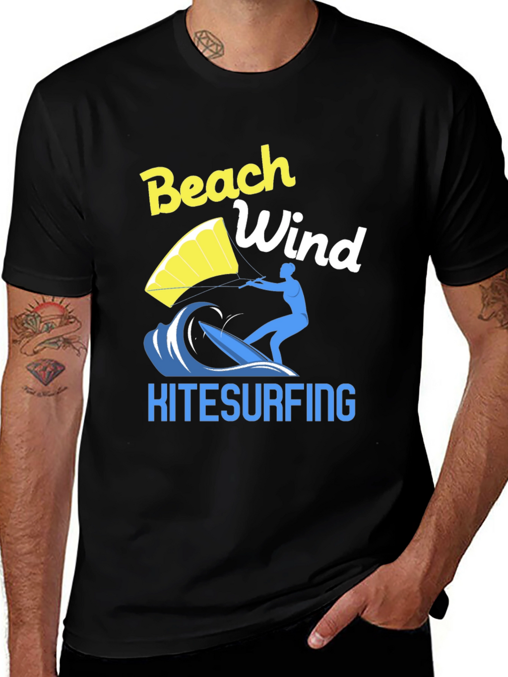Beach Wind Kitesurfing Graphic Tee