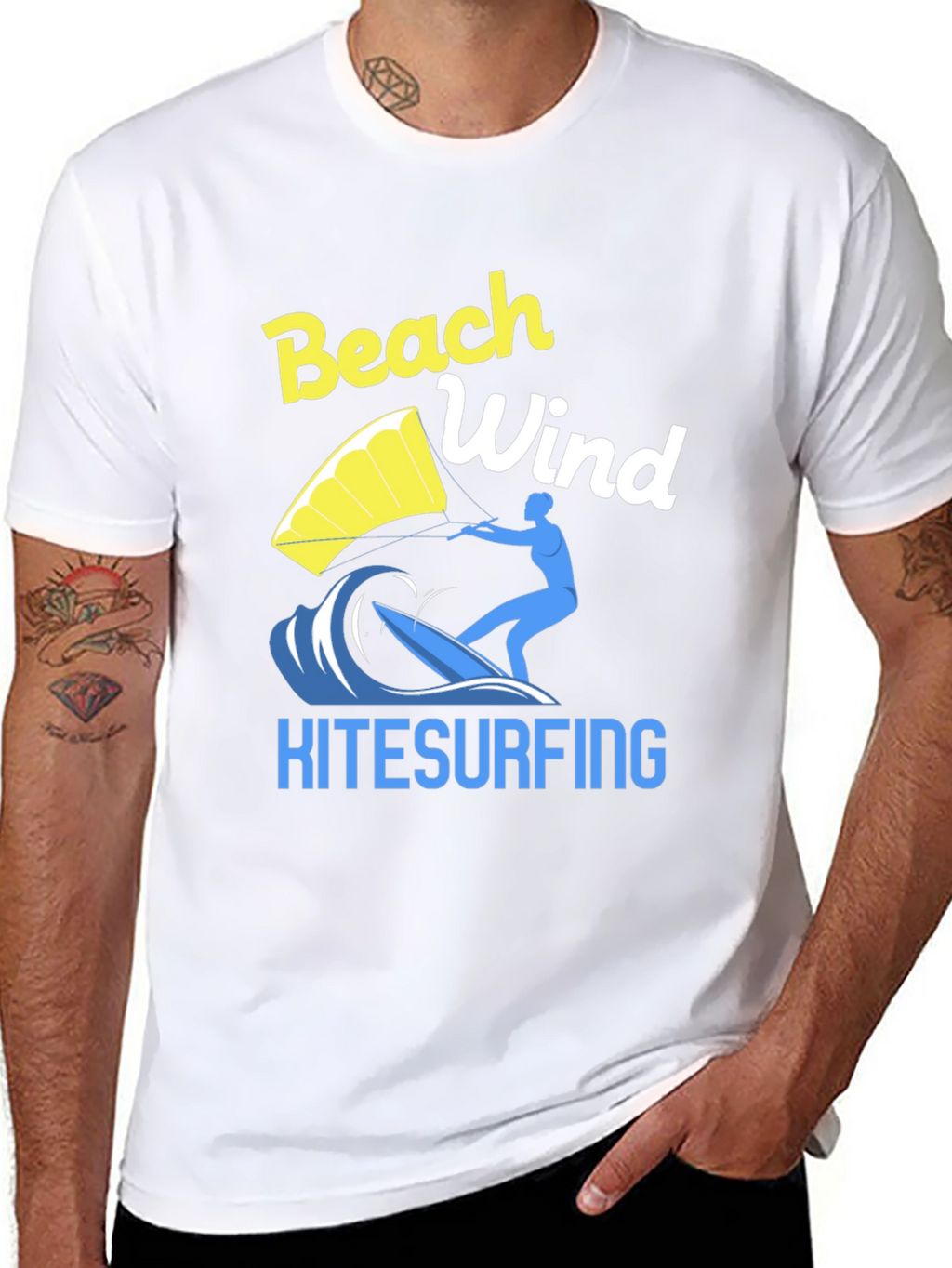 Beach Wind Kitesurfing Graphic Tee