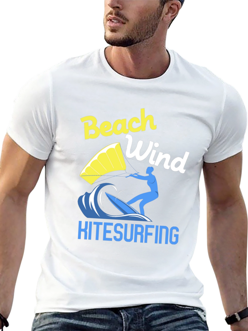 Beach Wind Kitesurfing Graphic Tee