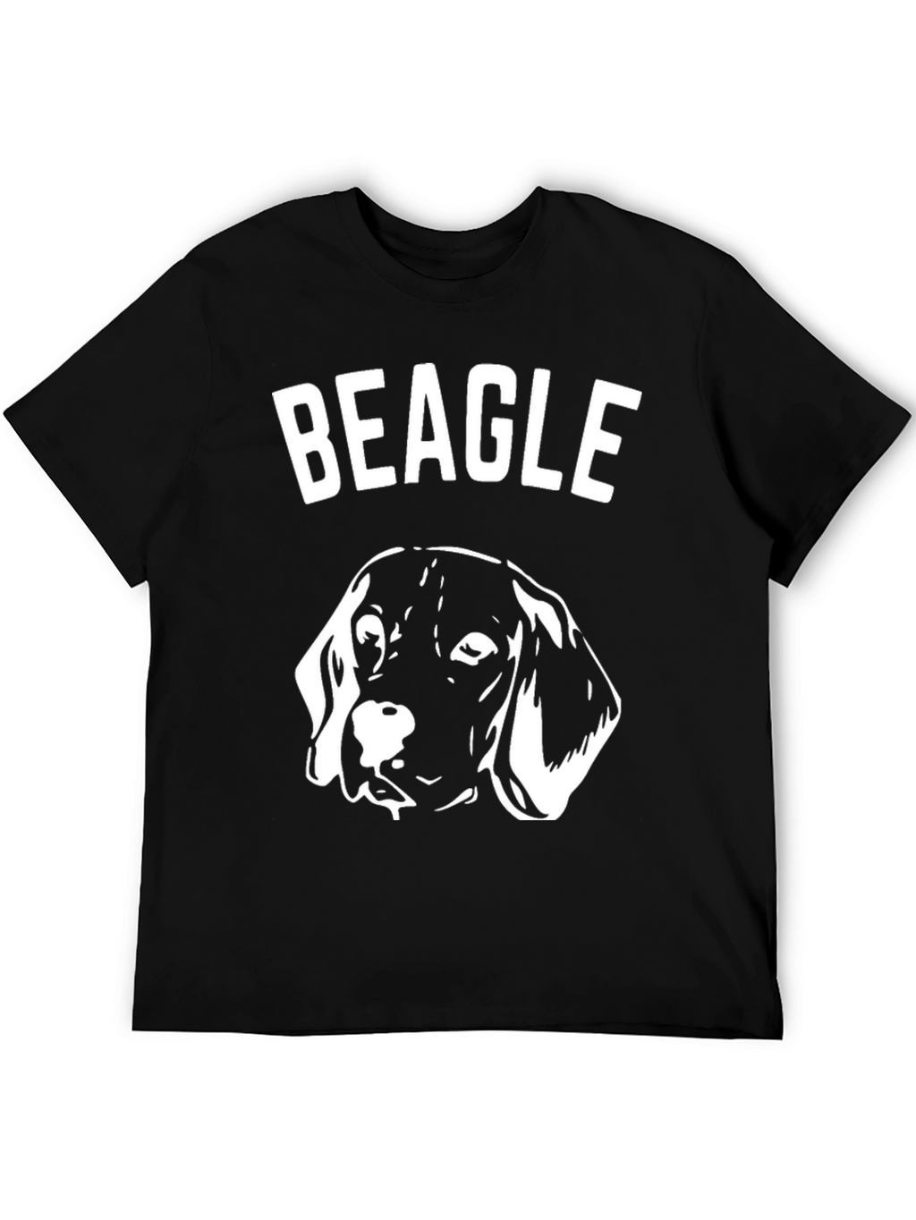 Beagle Dog Graphic T-Shirt - Black Cotton Tee