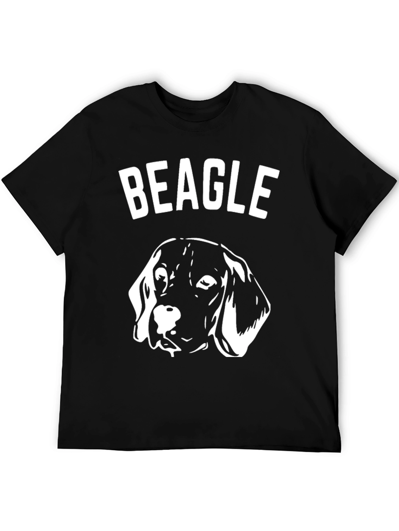Beagle Dog Graphic T-Shirt - Black Cotton Tee