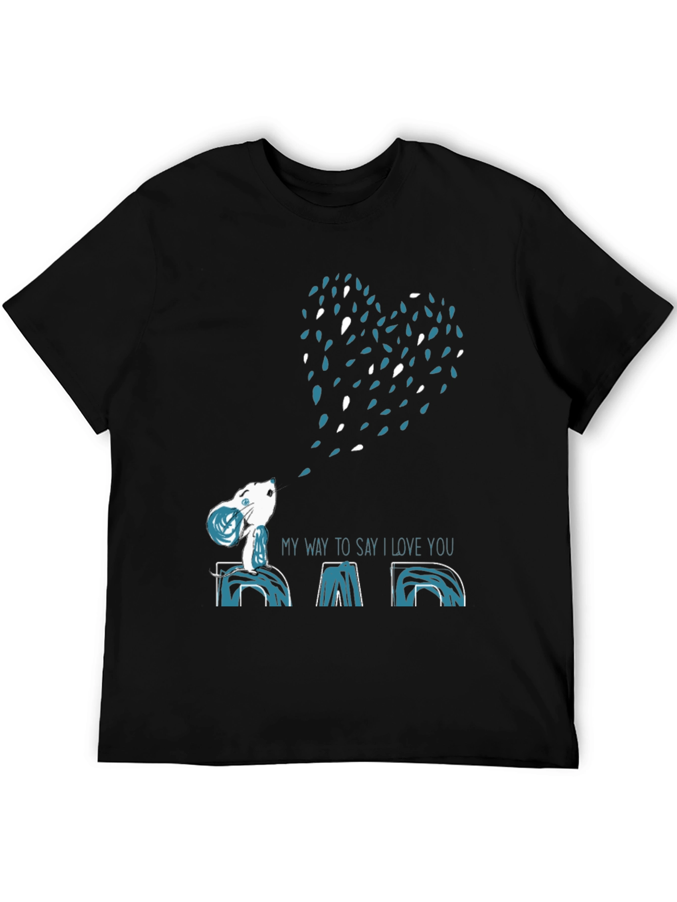 Dad I Love You Graphic T-Shirt - Mens Black Tee