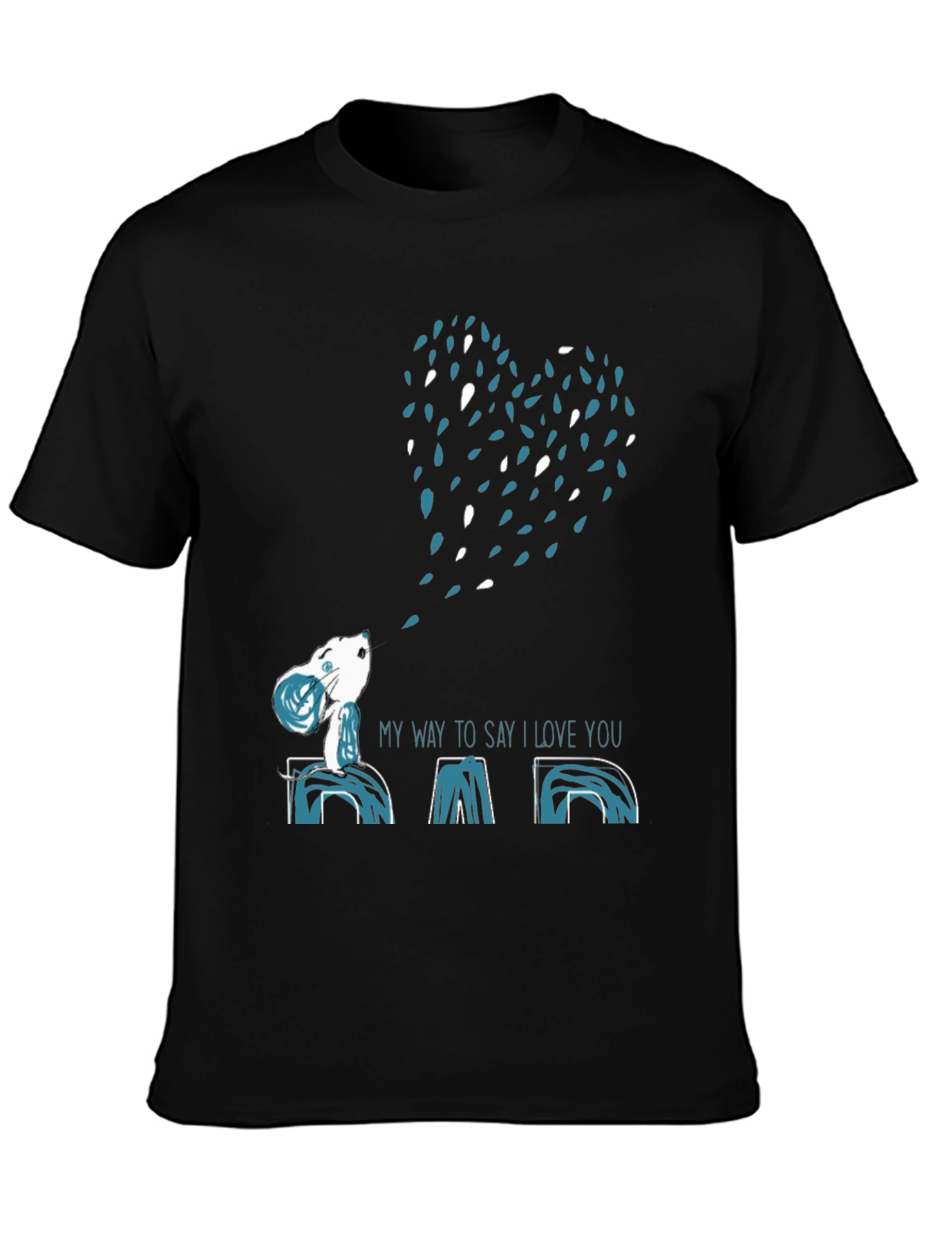 Dad I Love You Graphic T-Shirt - Mens Black Tee