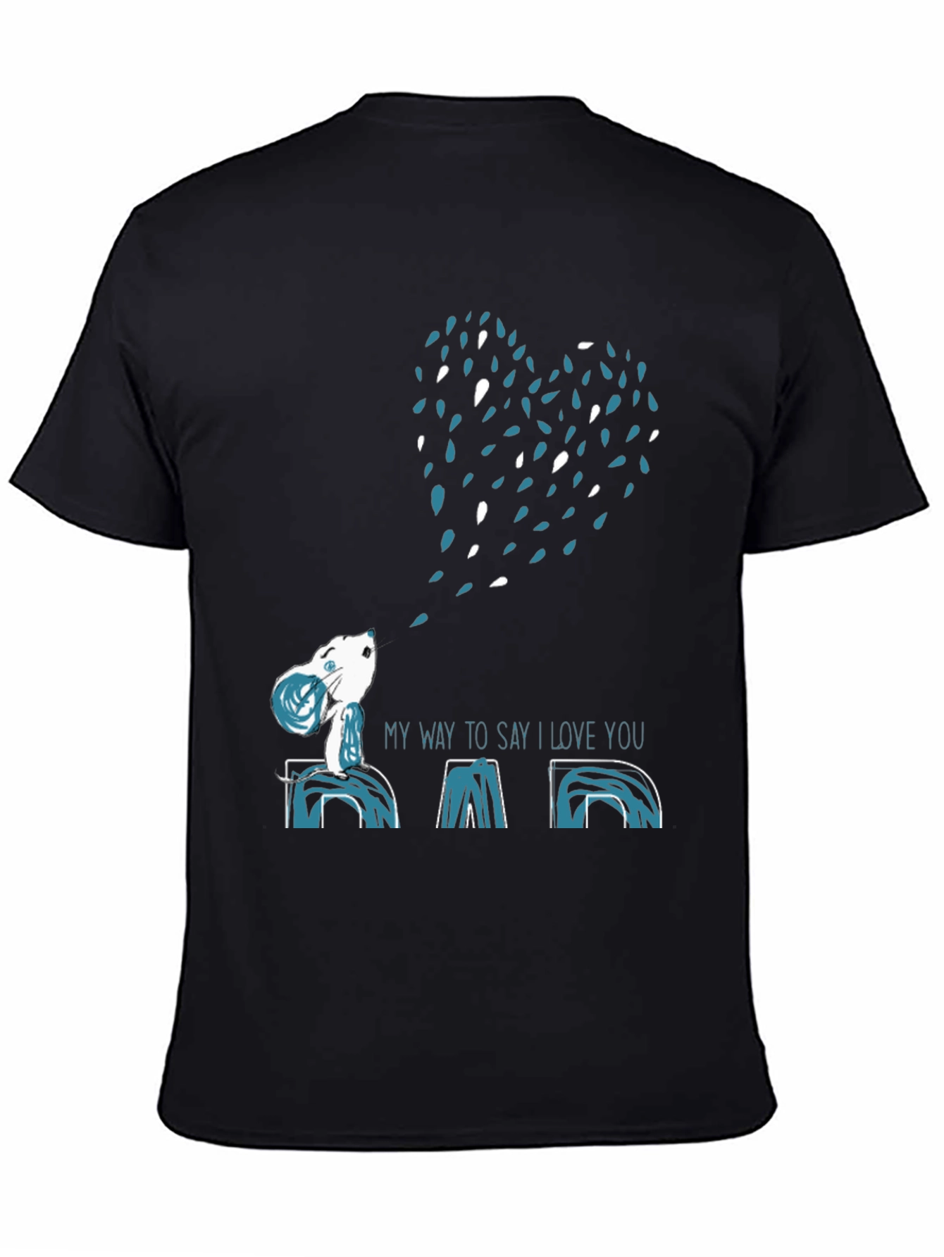 Dad I Love You Graphic T-Shirt - Mens Black Tee