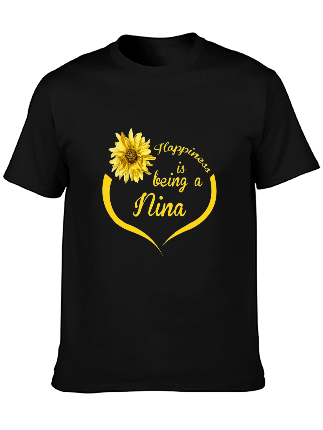 Happiness is Being a Nina Sunflower Graphic T-Shirt