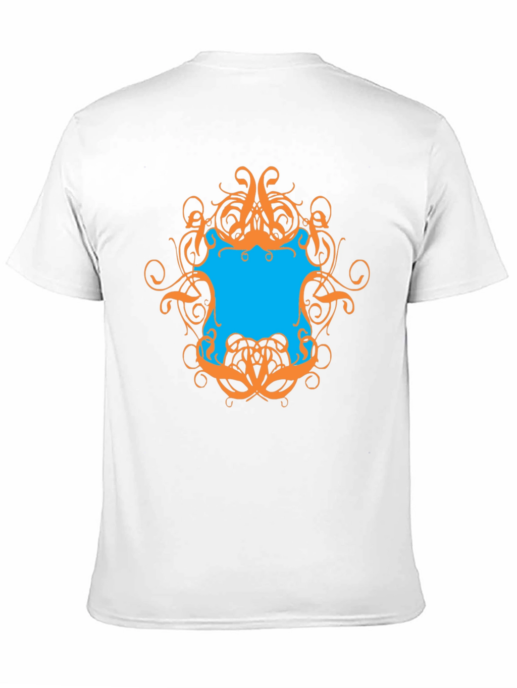Graphic Tee - Black T-Shirt with Ornamental Design