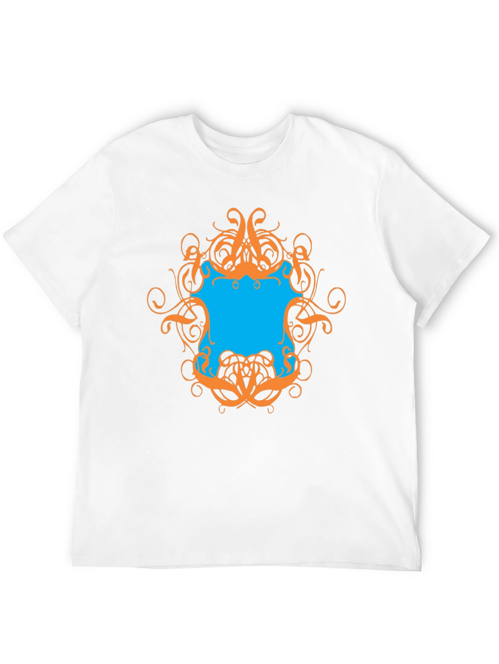 Graphic Tee - Black T-Shirt with Ornamental Design