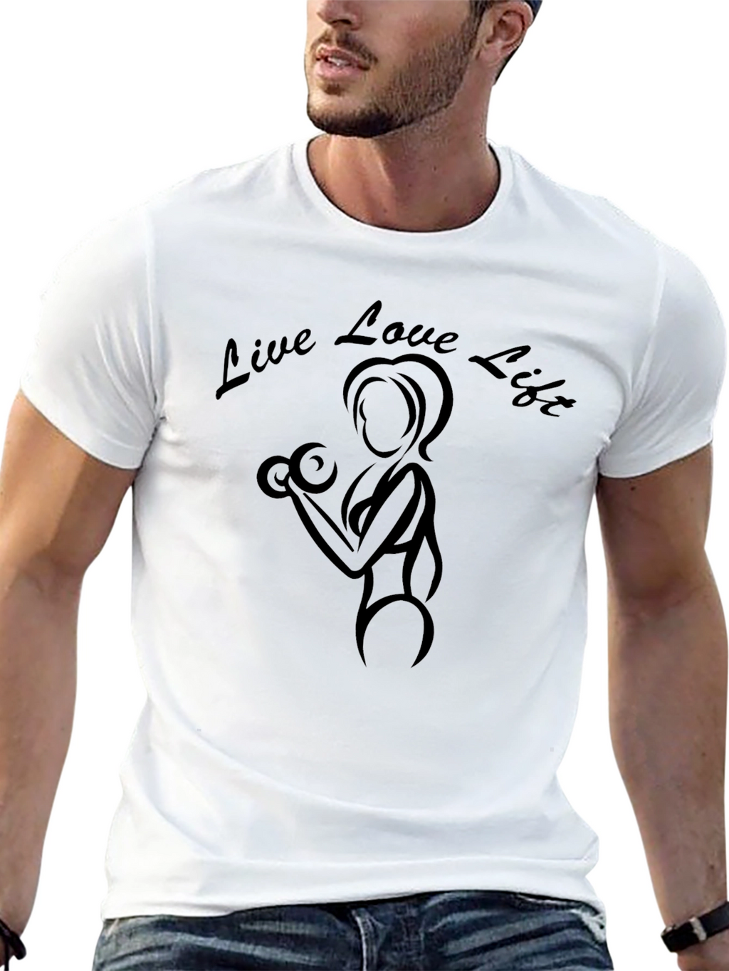 Live Love Lift Black Graphic T-Shirt