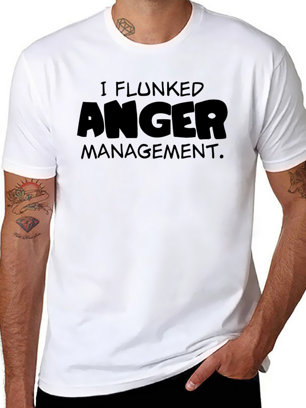 I Flunked Anger Management Black T-Shirt