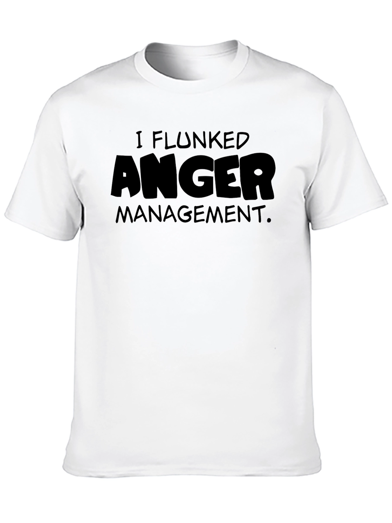 I Flunked Anger Management Black T-Shirt