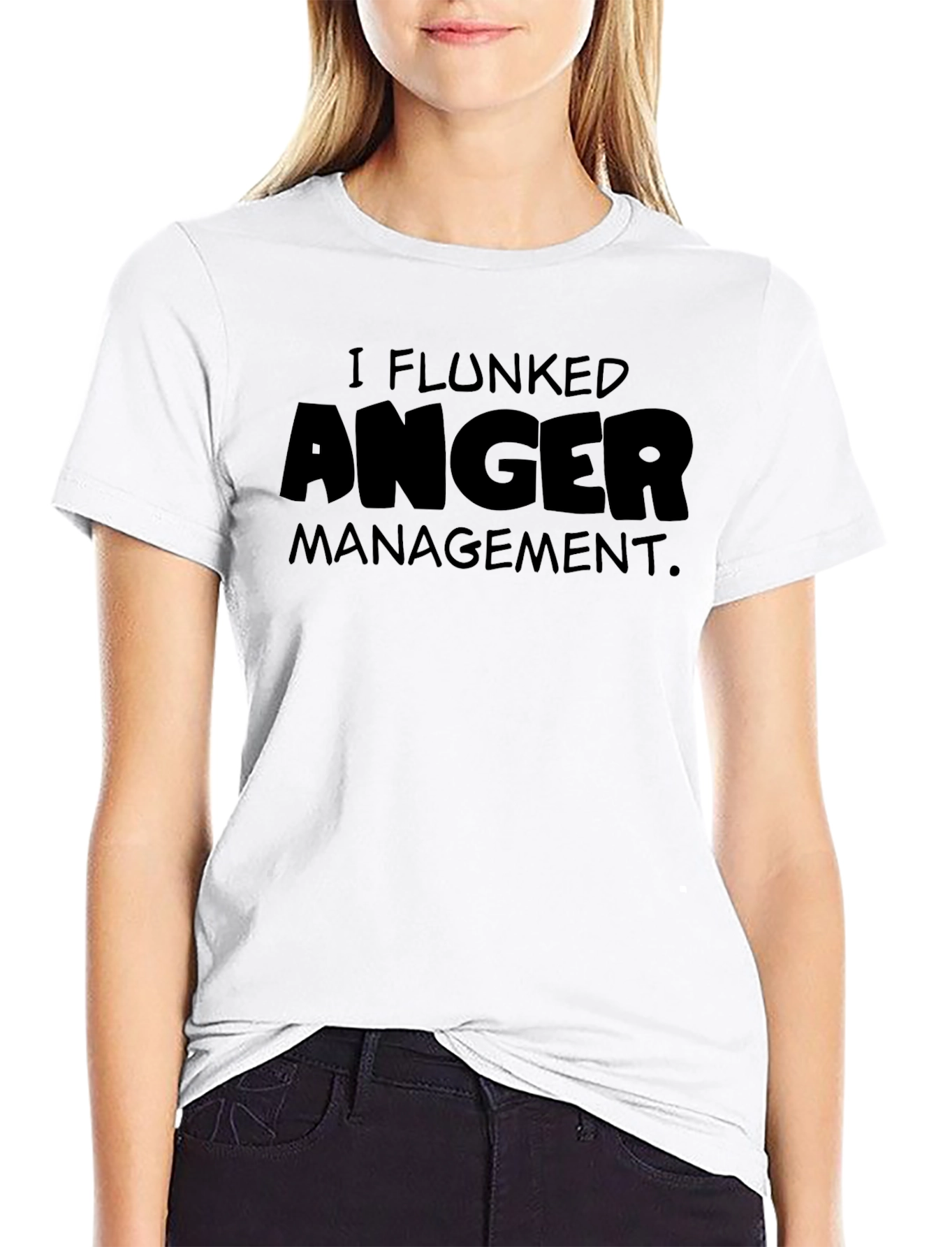 I Flunked Anger Management Black T-Shirt