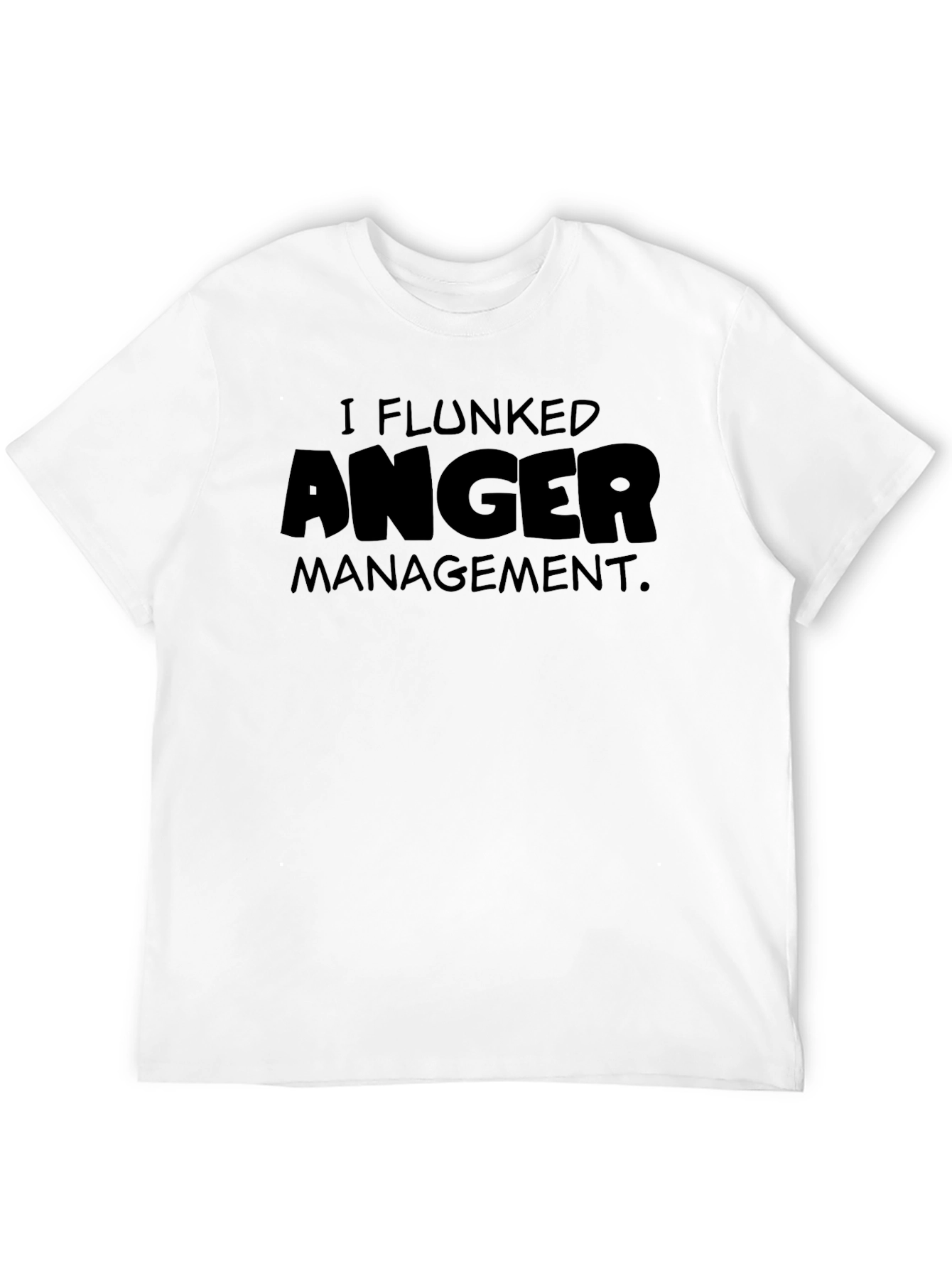 I Flunked Anger Management Black T-Shirt