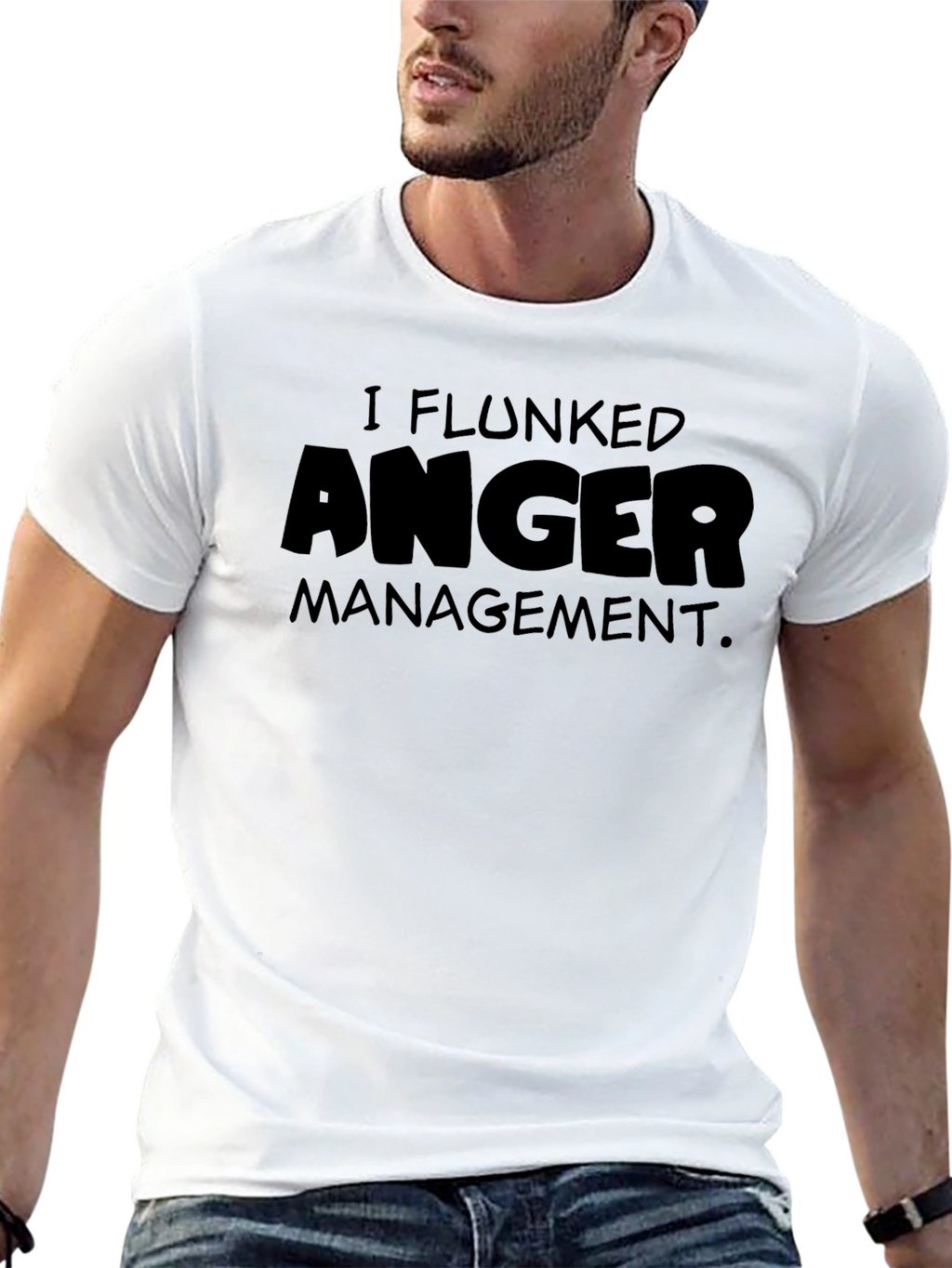 I Flunked Anger Management Black T-Shirt