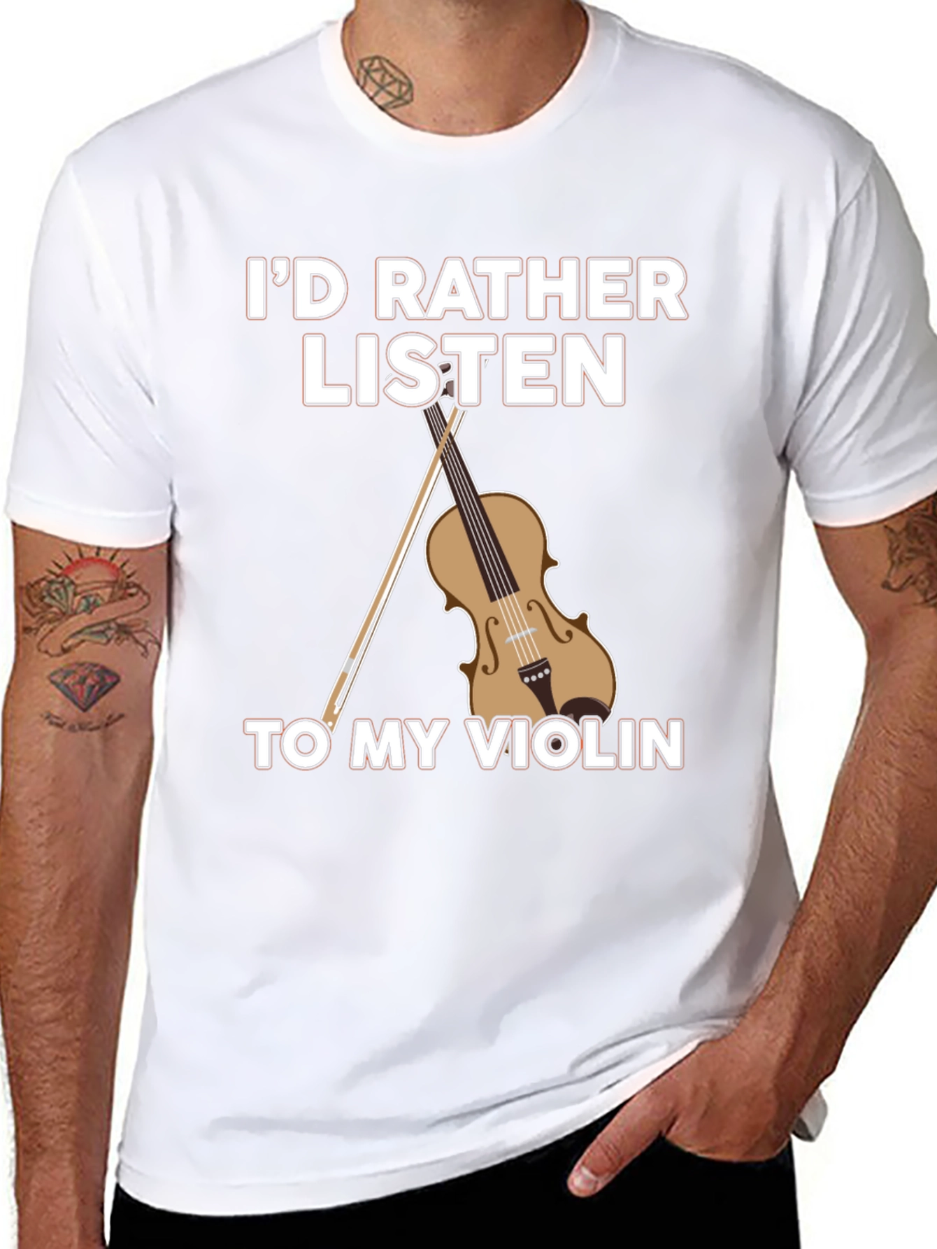 Violin Lover T-Shirt: Id Rather Listen
