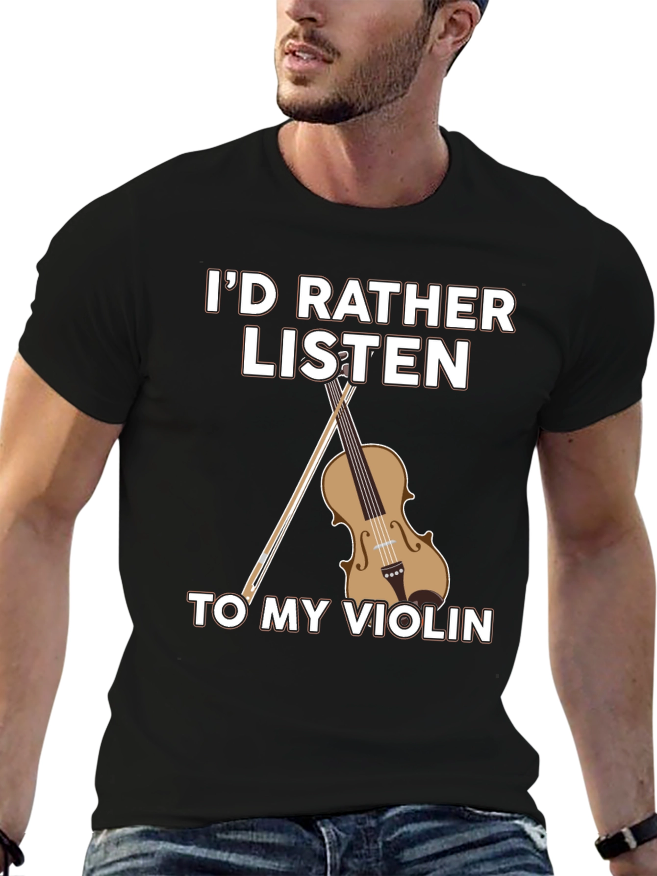 Violin Lover T-Shirt: Id Rather Listen