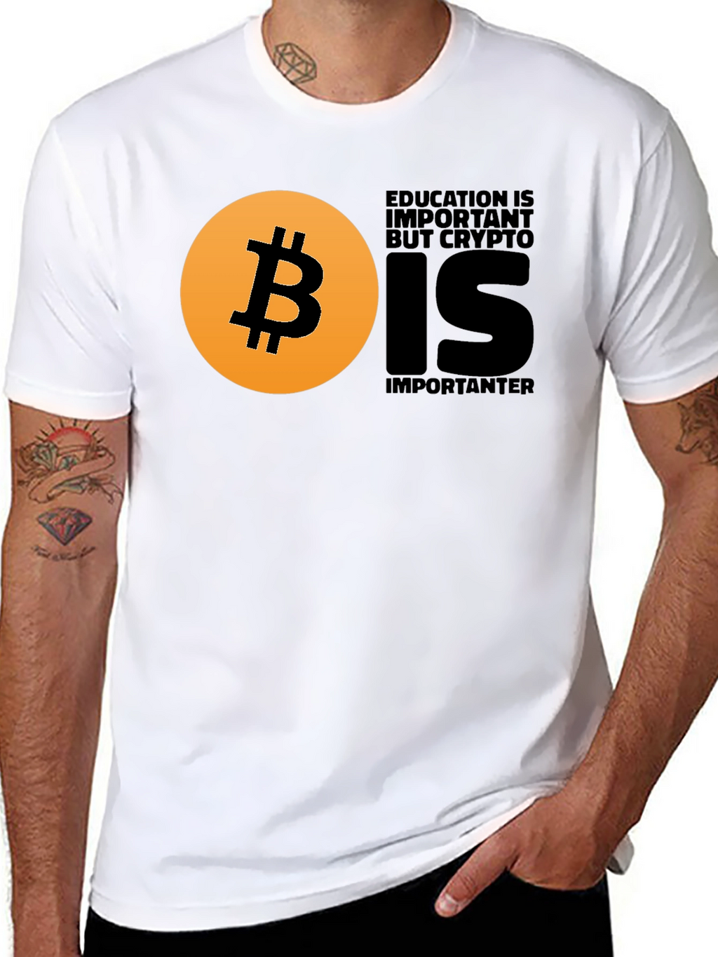 Crypto Education T-Shirt - Bitcoin Design