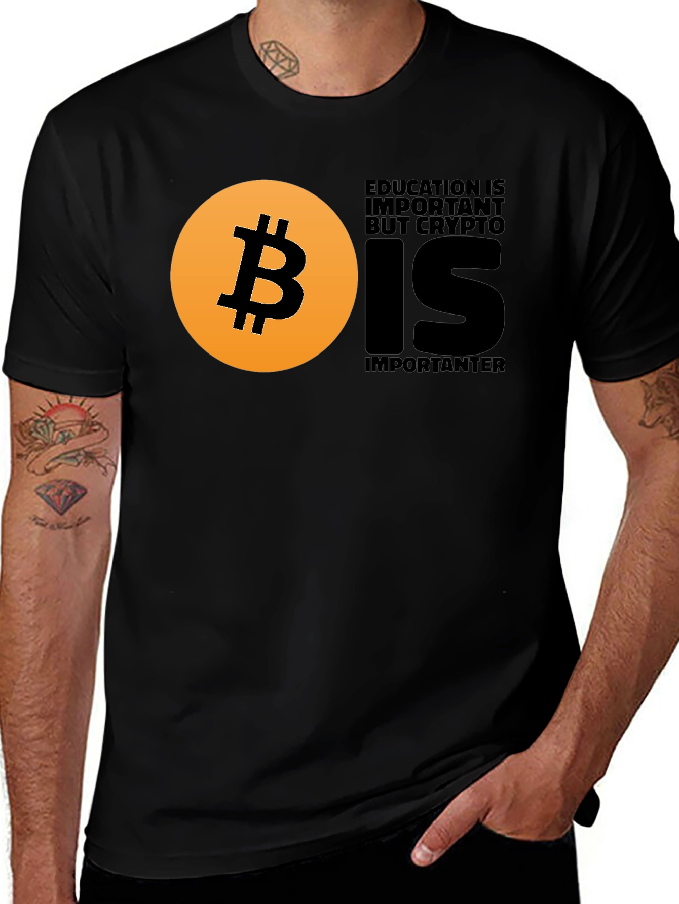 Crypto Education T-Shirt - Bitcoin Design