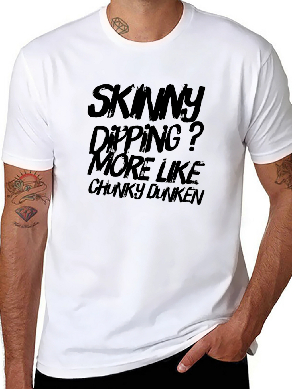Skinny Dipping? Chunky Dunkin Graphic T-Shirt
