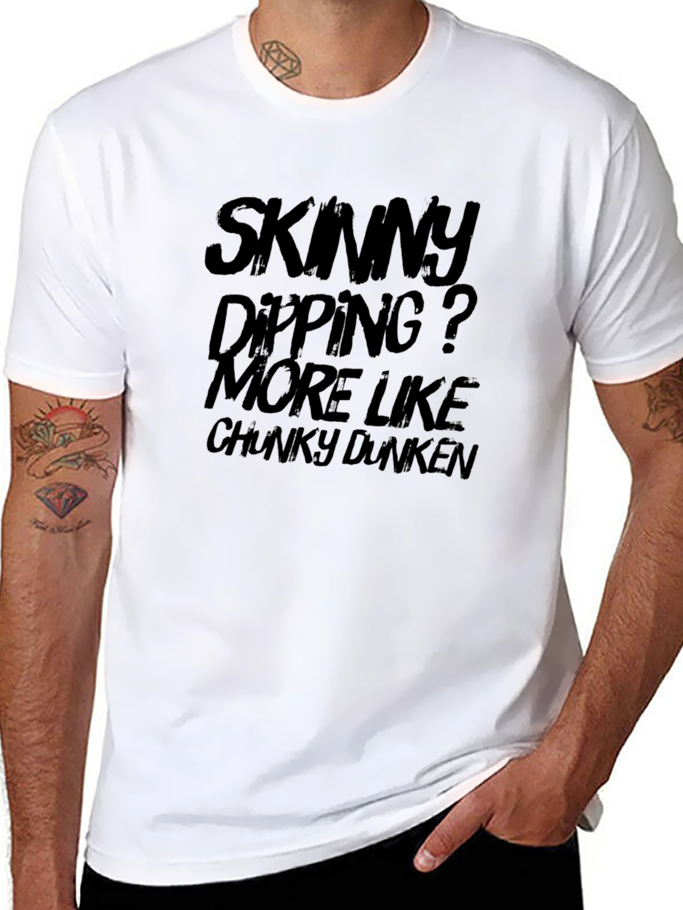 Skinny Dipping? Chunky Dunkin Graphic T-Shirt