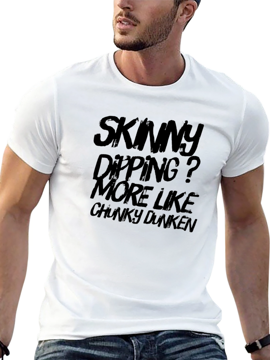 Skinny Dipping? Chunky Dunkin Graphic T-Shirt