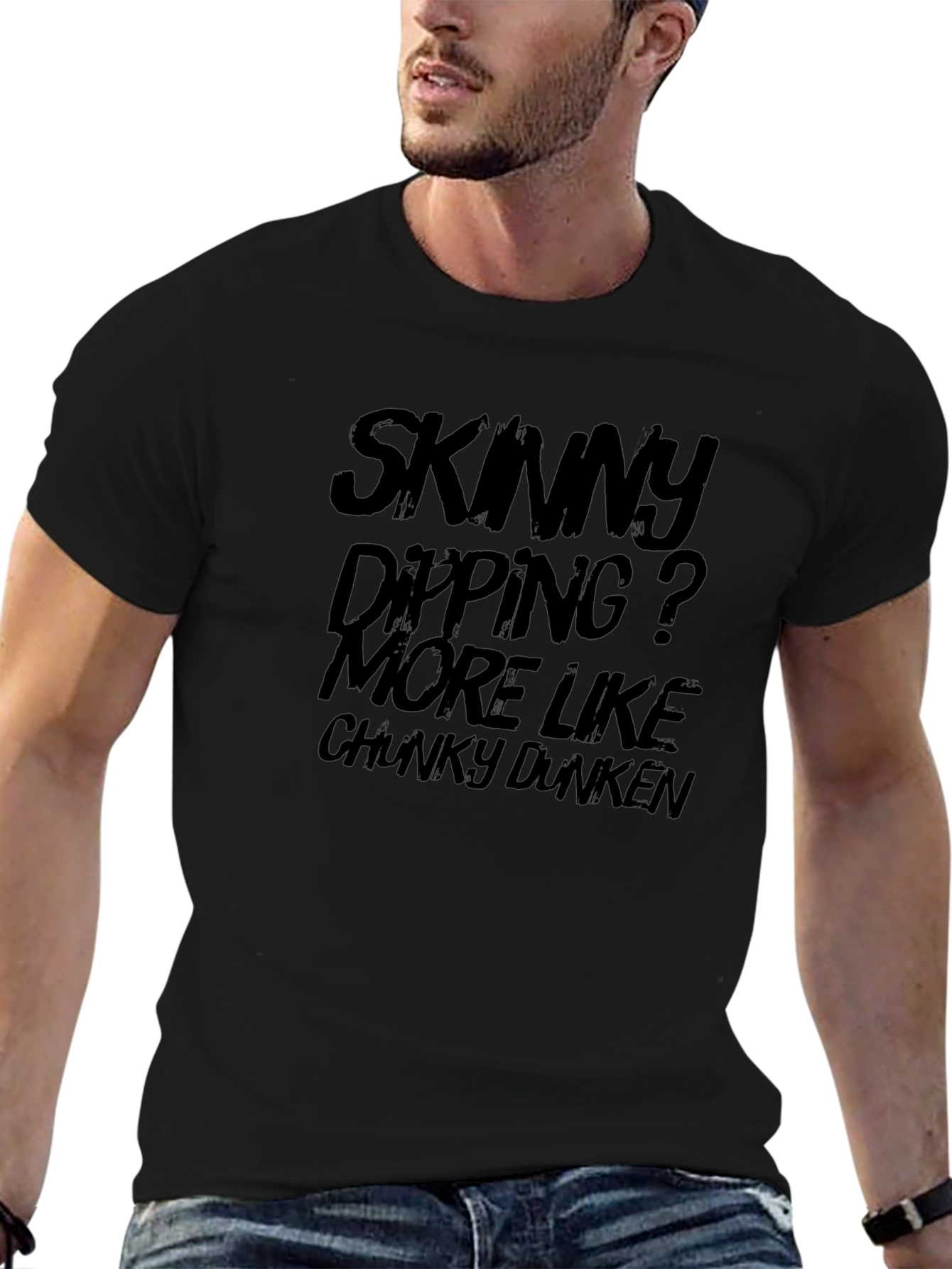 Skinny Dipping? Chunky Dunkin Graphic T-Shirt