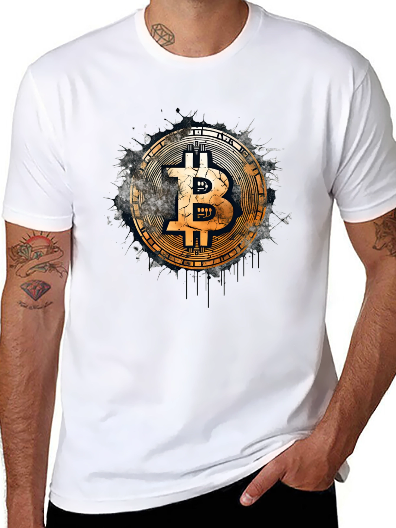 Bitcoin Logo Black T-Shirt