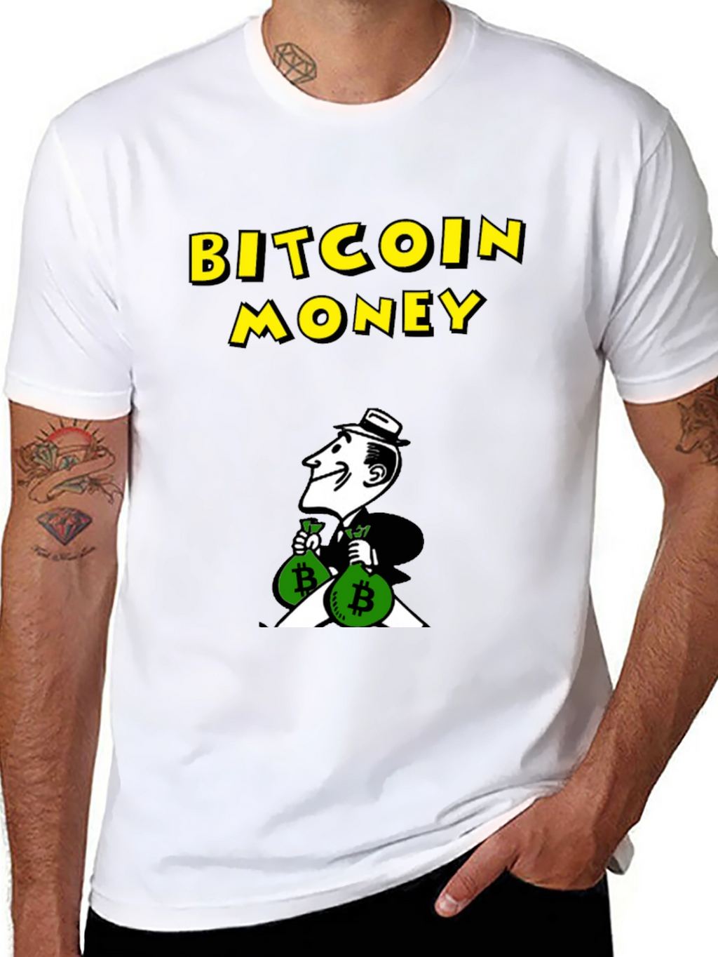Bitcoin Money Black Graphic Tee