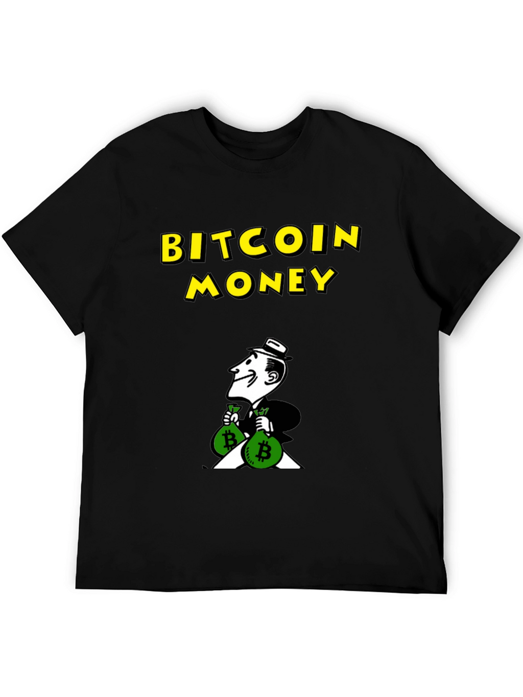 Bitcoin Money Black Graphic Tee