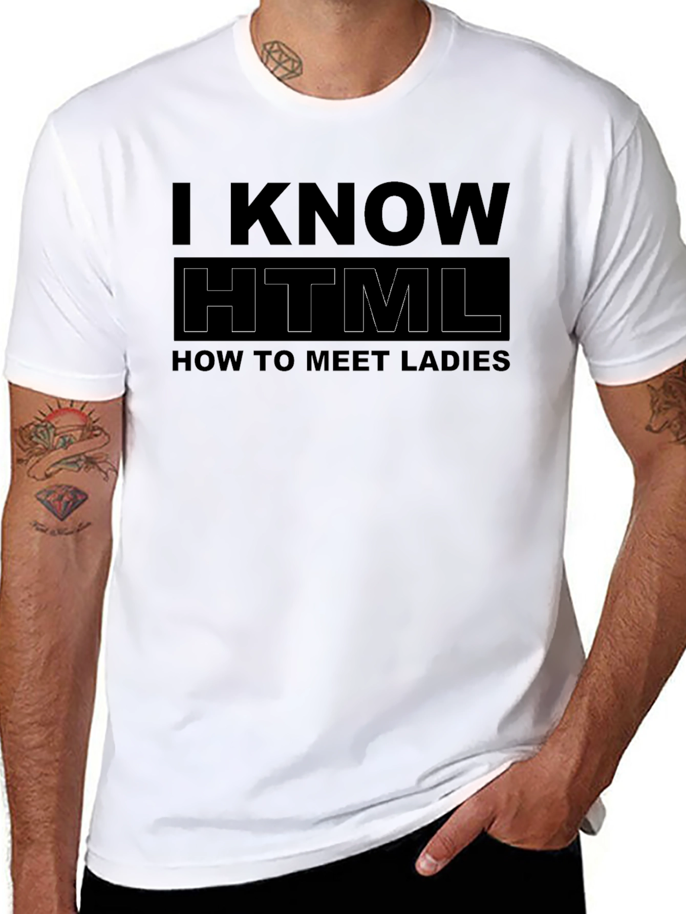 I Know HTML Funny T-Shirt - Meet Ladies
