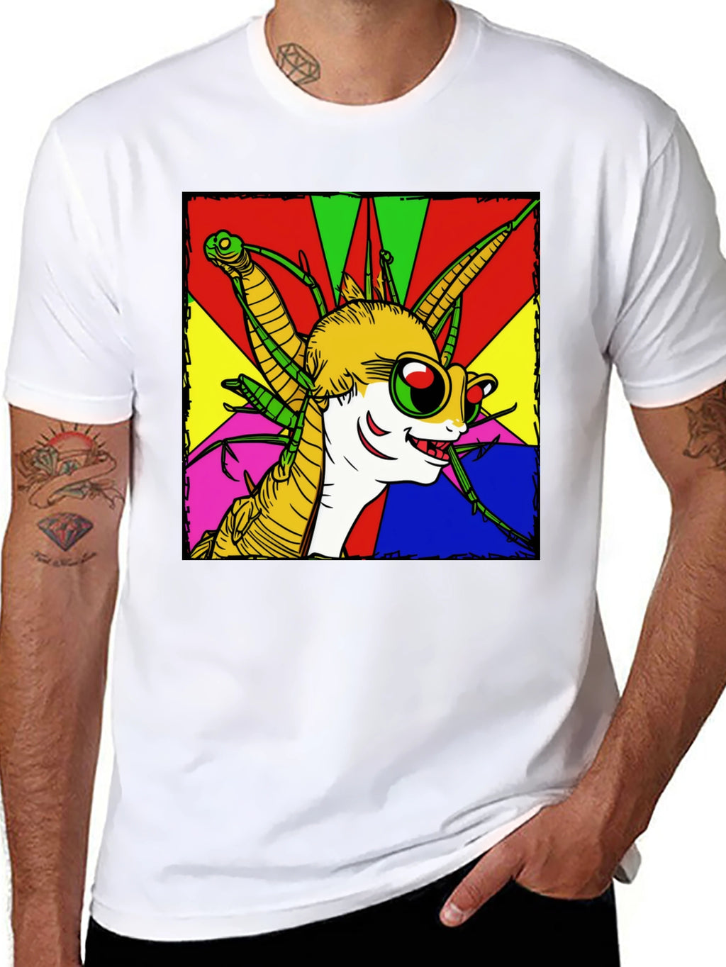 Cartoon Insect Graphic Tee - Quirky Style
