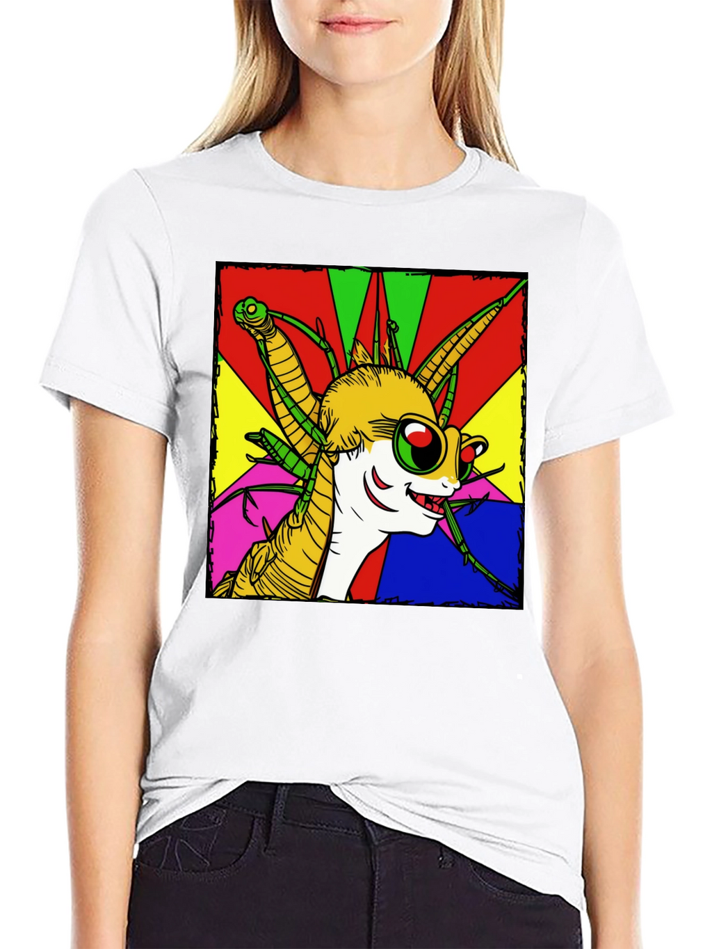 Cartoon Insect Graphic Tee - Quirky Style
