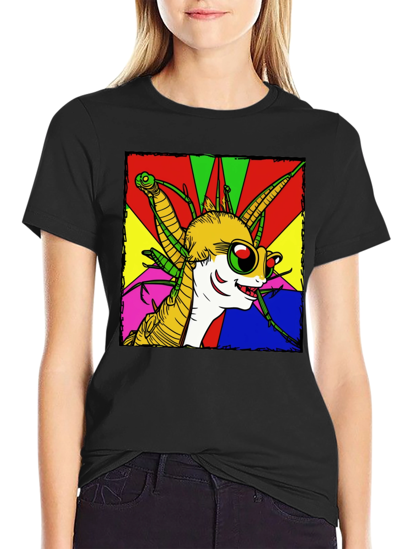 Cartoon Insect Graphic Tee - Quirky Style