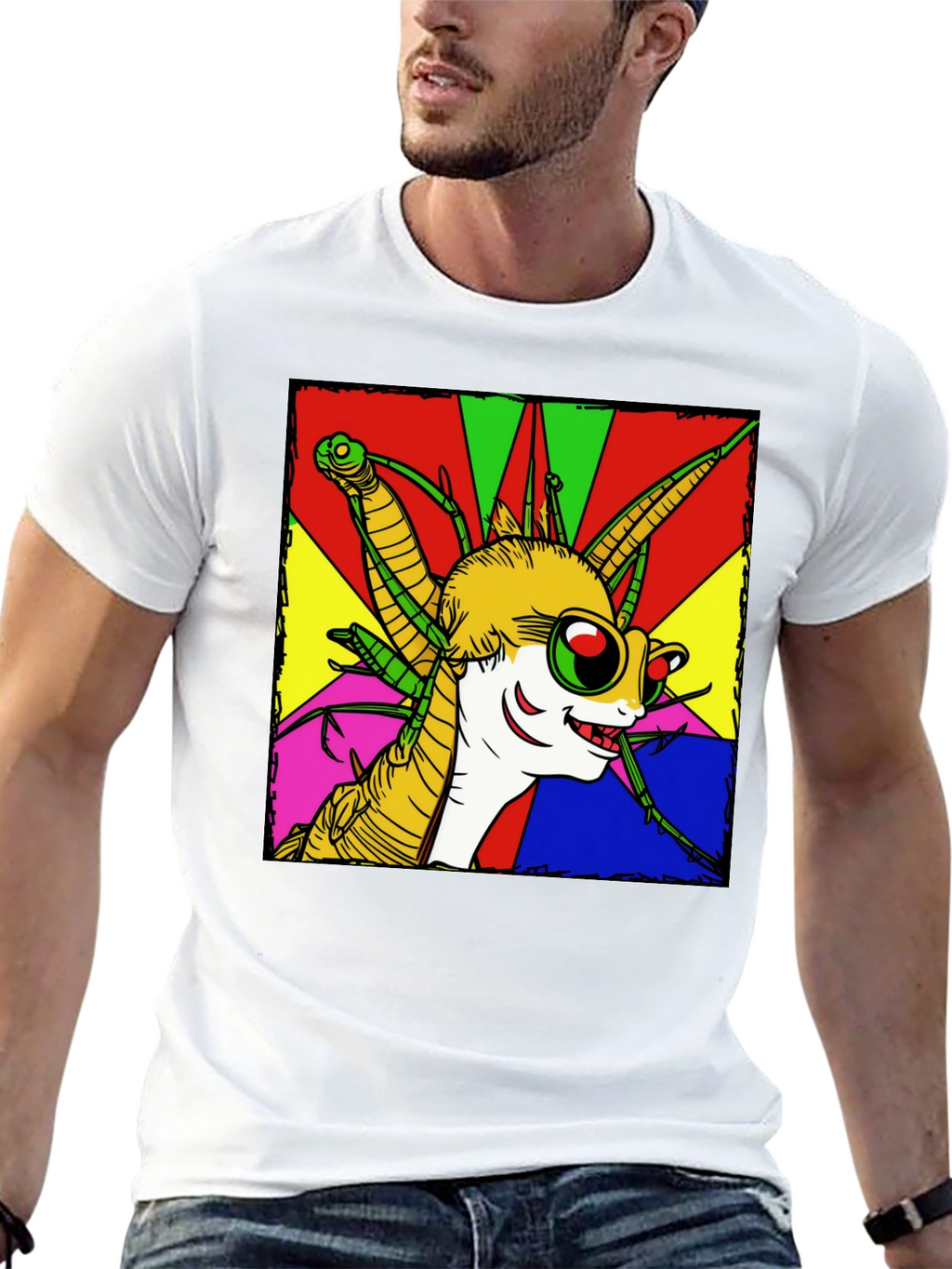 Cartoon Insect Graphic Tee - Quirky Style